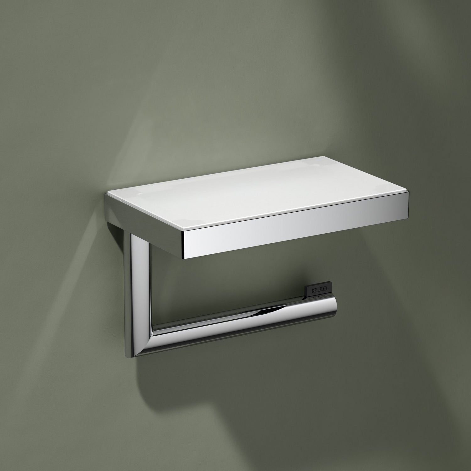 Keuco Collection REVA Toilet Paper Holder with Shelf