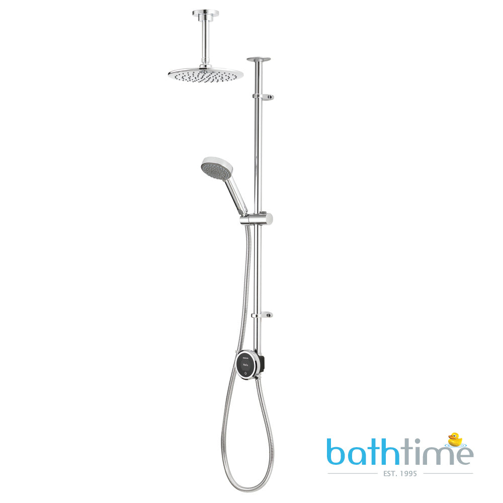 Aqualisa Quartz Touch Smart Shower - Exposed With Adjustable &amp; Fixed Ceiling Head QZST.A1.EV.DVFC.20
