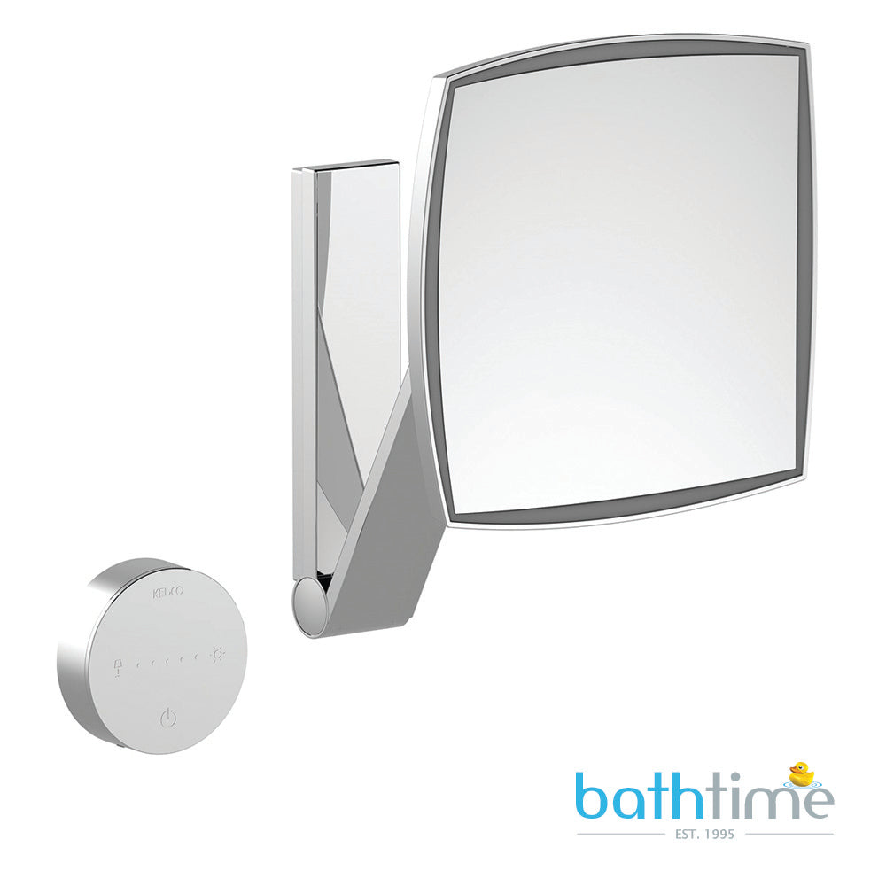 Keuco Cosmetic Mirror with Glass Control Panel - 200 x 311mm