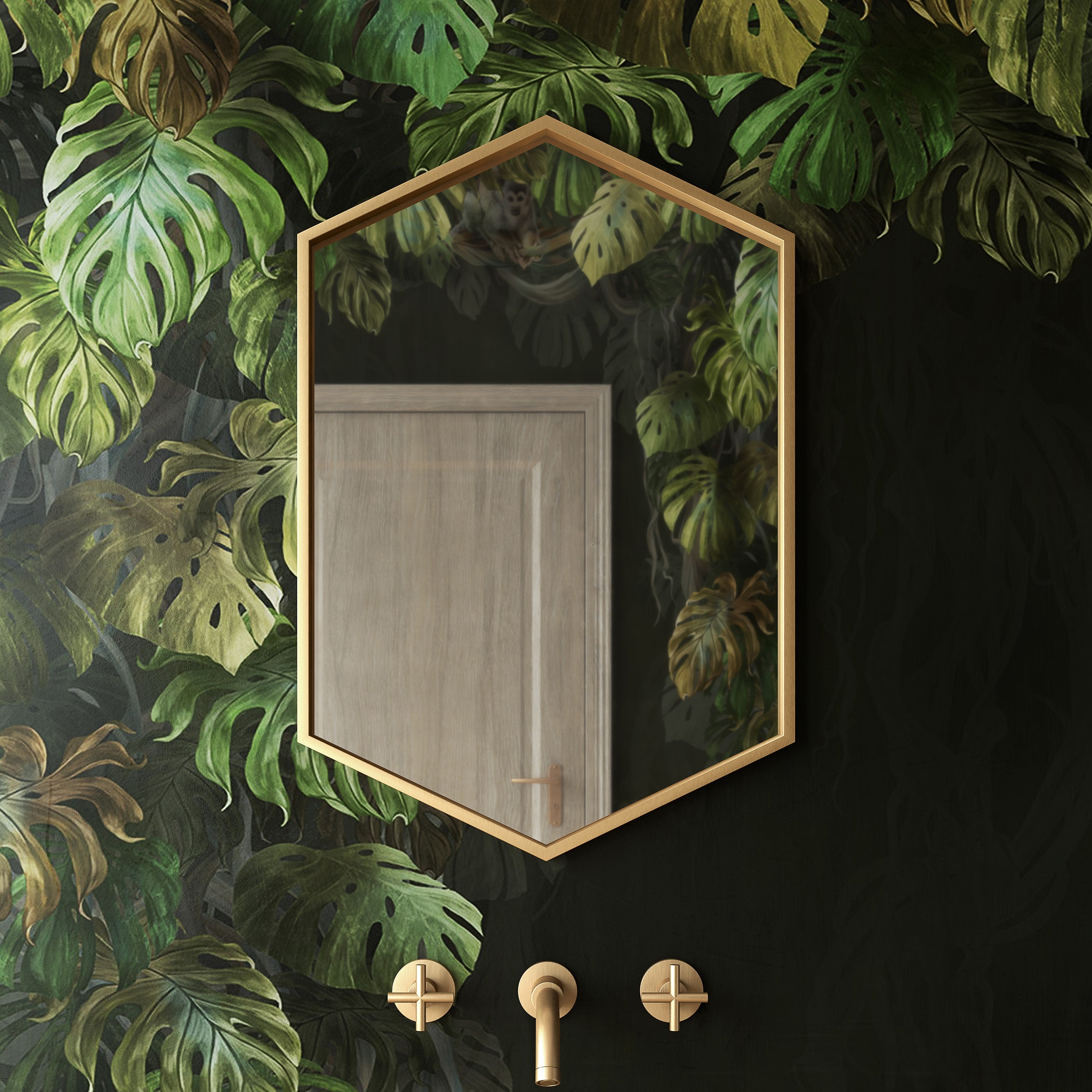 Origins Living Docklands Hexagonal Mirror - 50x75cm