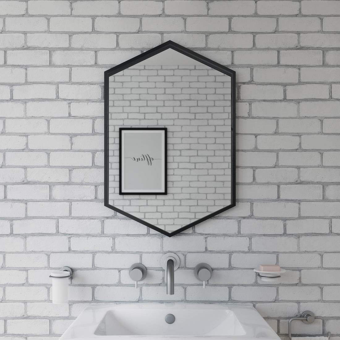 Origins Living Docklands Hexagonal Mirror - 50x75cm