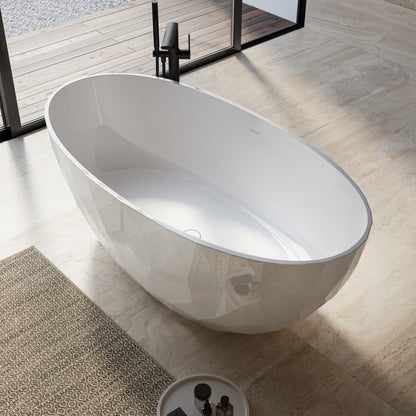 Adamsez Geo Freestanding Bath - White