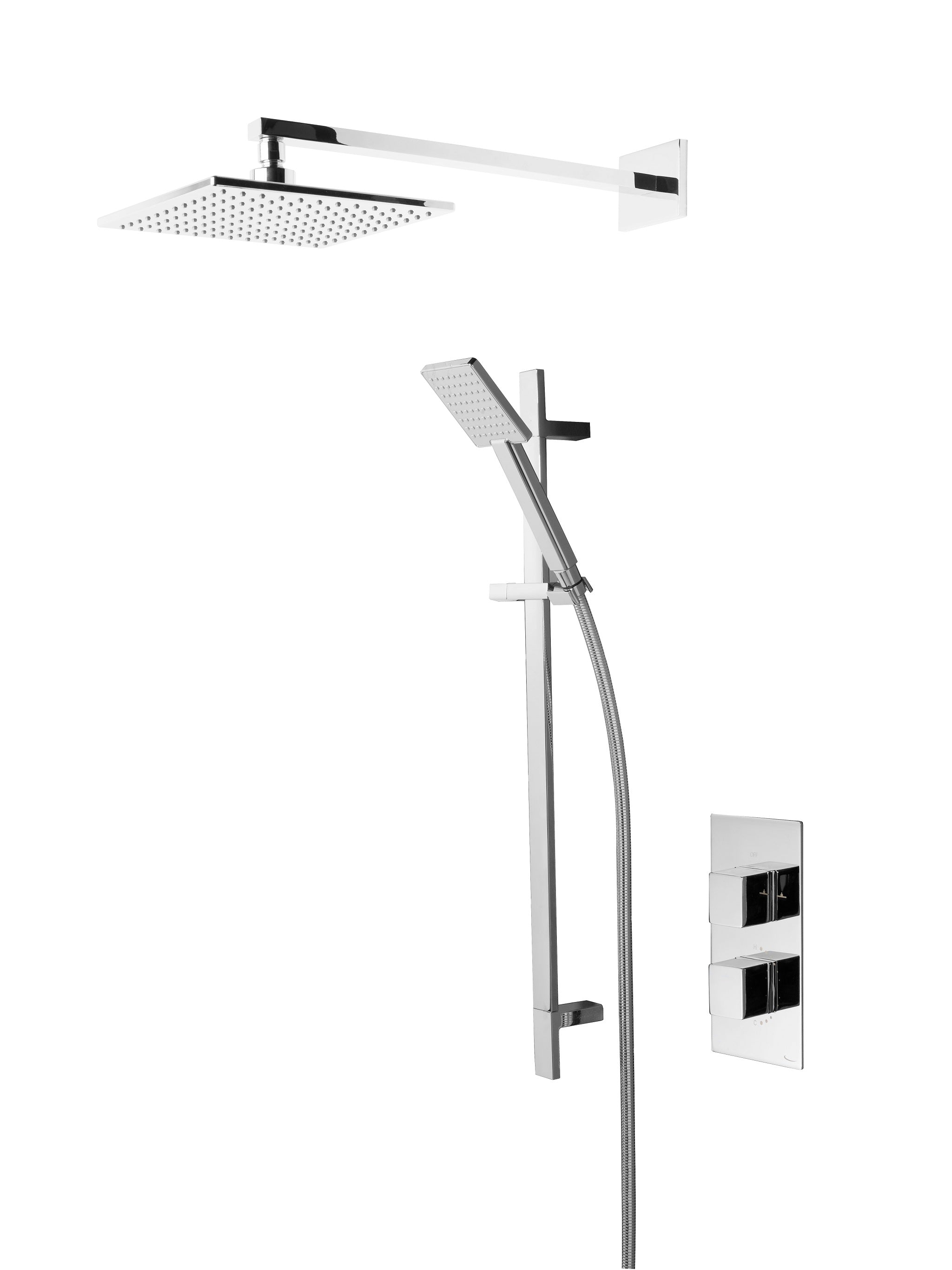 Tavistock Index Dual Function Concealed Shower System With Head And Riser Kit
