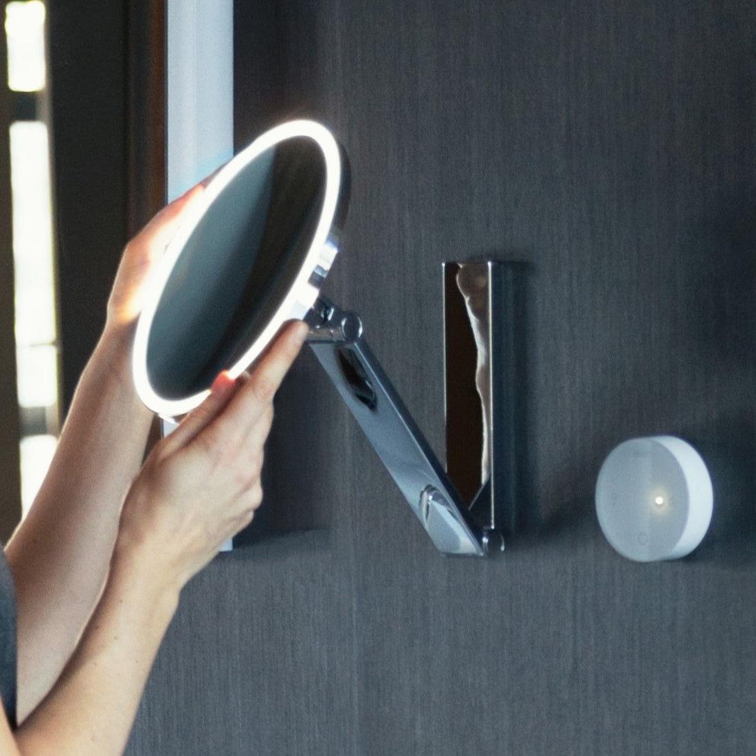 Keuco Cosmetic mirror with glass control panel - 212mm