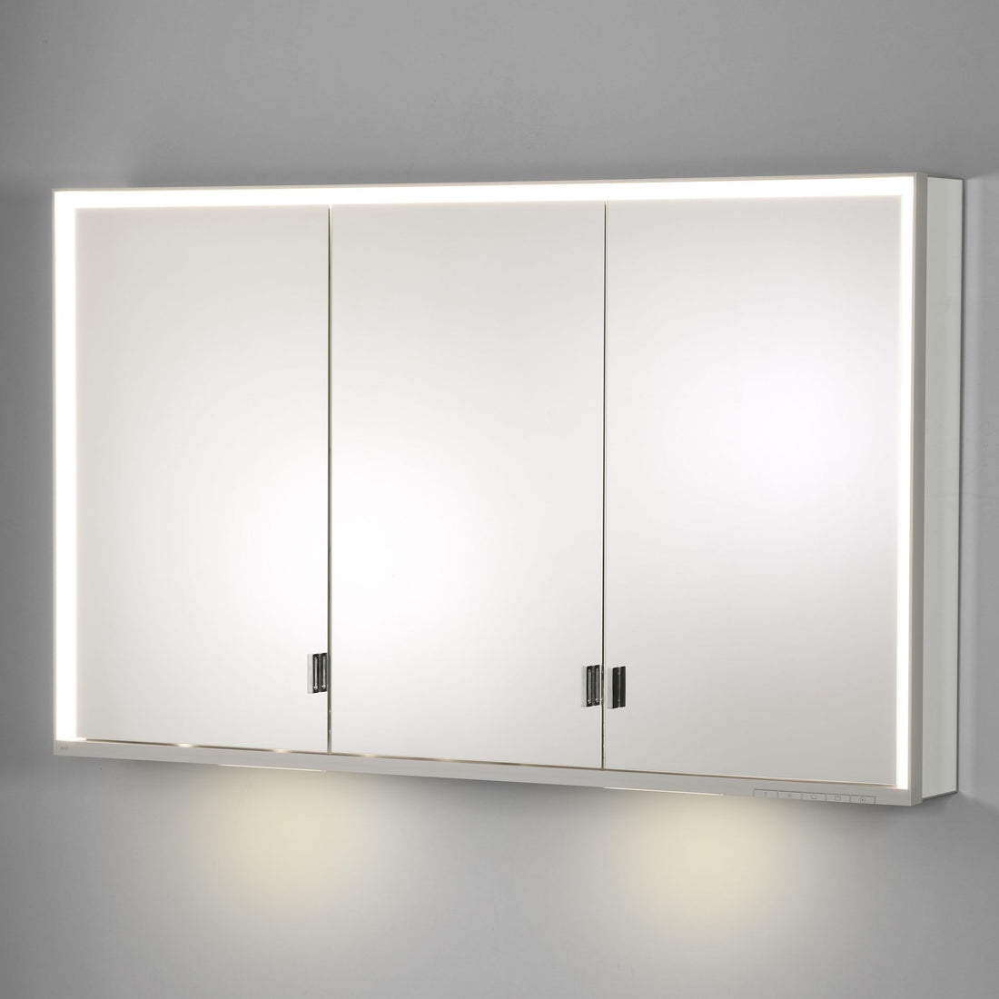 Keuco Royal Lumos Mirror cabinet triple-door wall-mounted - full length door