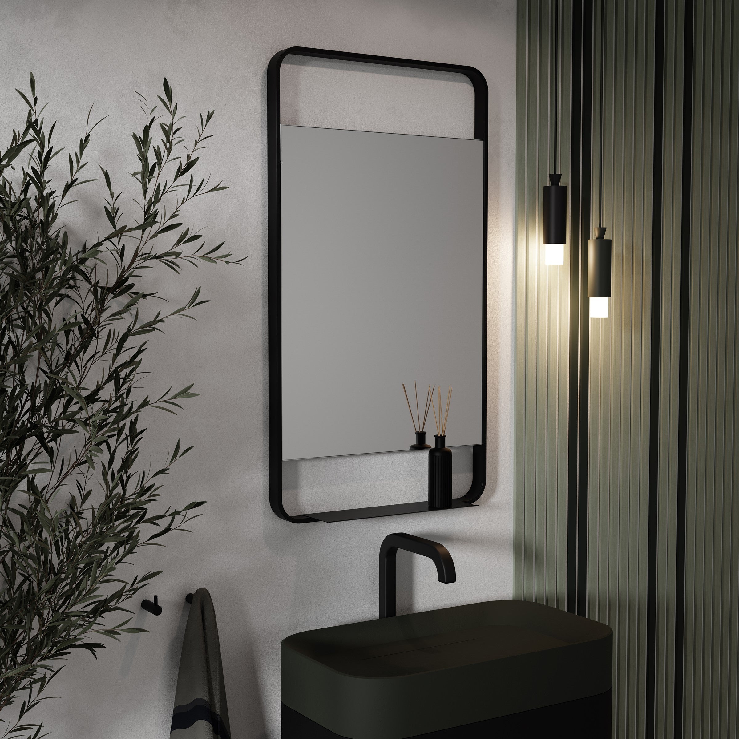 Origins Living Ludgate Mirror with Shelf 55