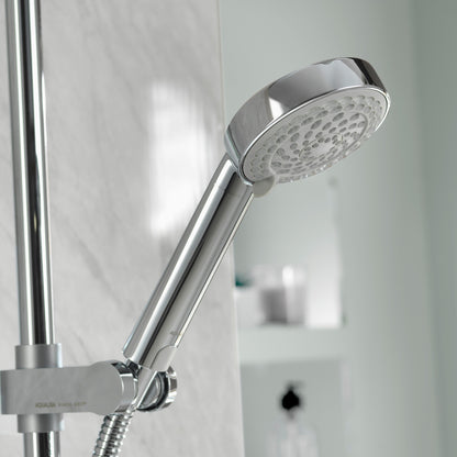 Aqualisa Midas 110 Bar Shower - Exposed With Adjustable Head against shower wall panels in white MD110S