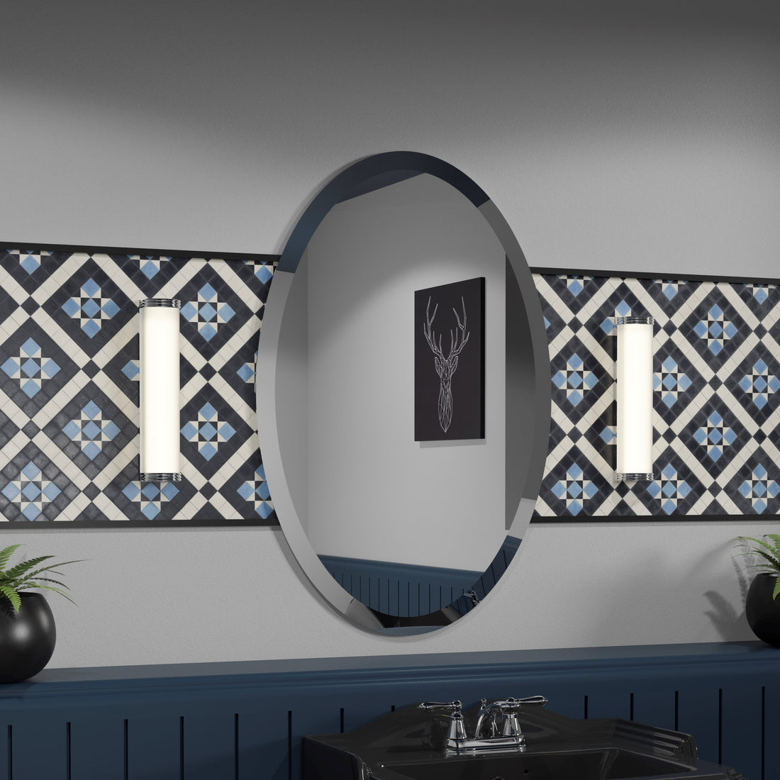 Origins Living Porterhouse Oval Mirror 60