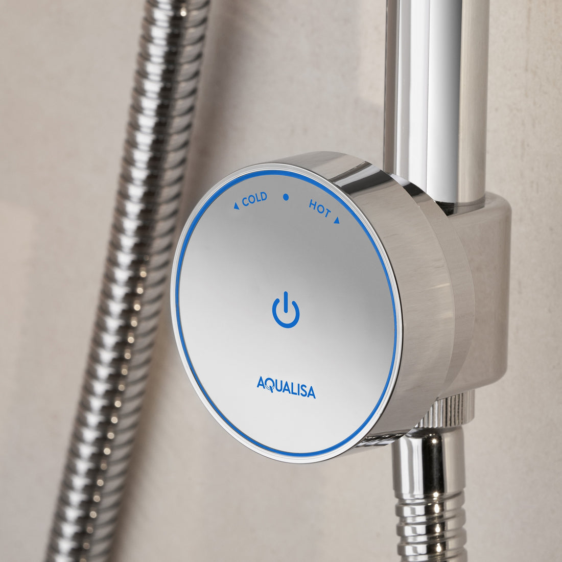 Aqualisa Quartz Blue Smart Shower - Concealed With Adjustable &amp; Wall Fixed Head