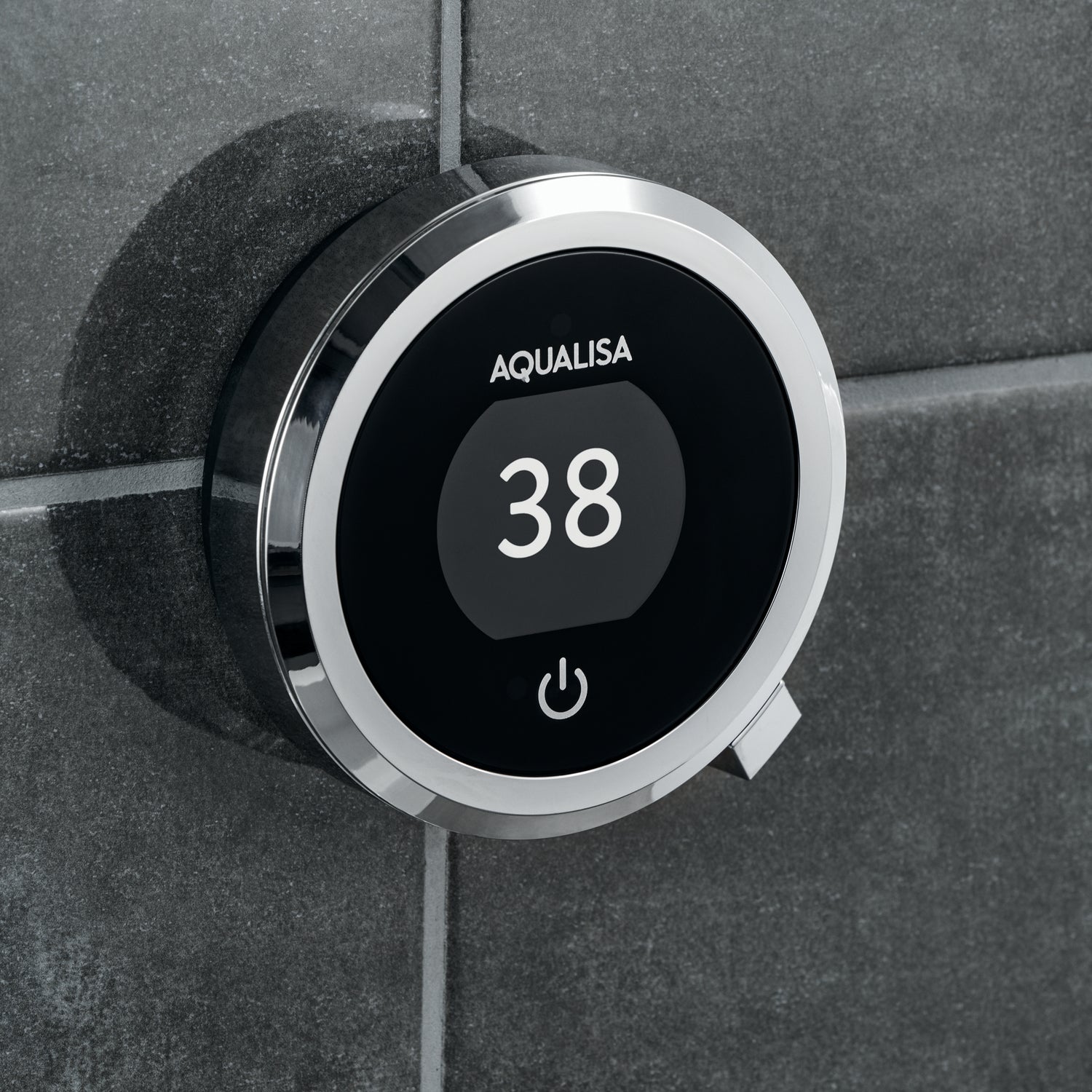 Aqualisa Quartz Touch Smart Shower - Exposed Adjustable Head With Bath Overflow Filler