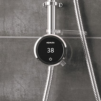 Aqualisa Quartz Touch Smart Shower - Exposed With Adjustable &amp; Fixed Ceiling Head
