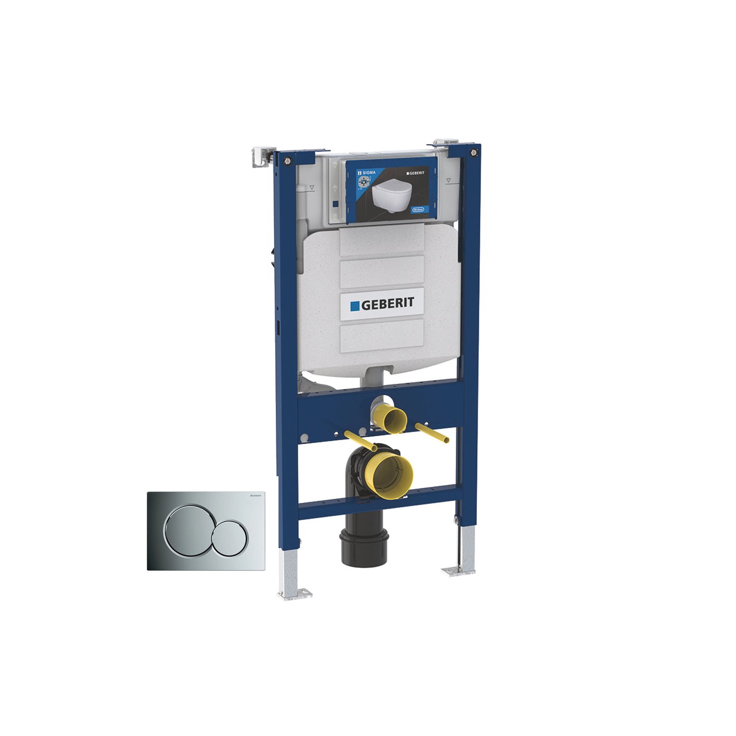 Geberit Duofix 98cm WC Frame with Sigma Cistern for Wall Hung WC