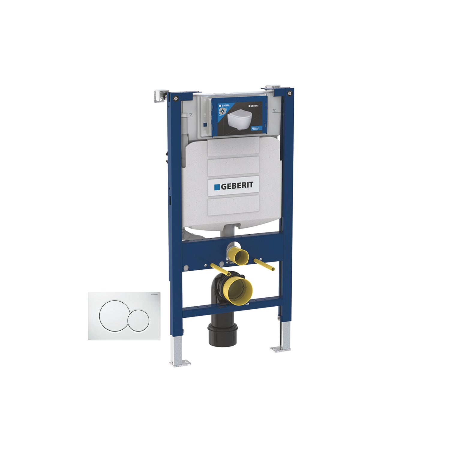 Geberit Duofix 98cm WC Frame with Sigma Cistern for Wall Hung WC