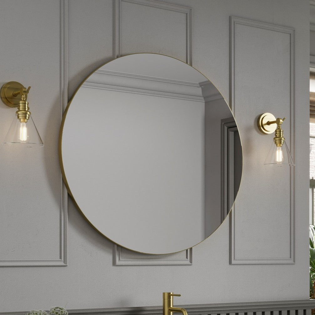 HIB Trim Round 60 Mirror - Brushed Brass