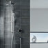 Aqualisa Quartz Touch Smart Shower - Concealed With Adjustable & Fixed Wall Head against grey tiling QZST.A1.BV.DVFW.20