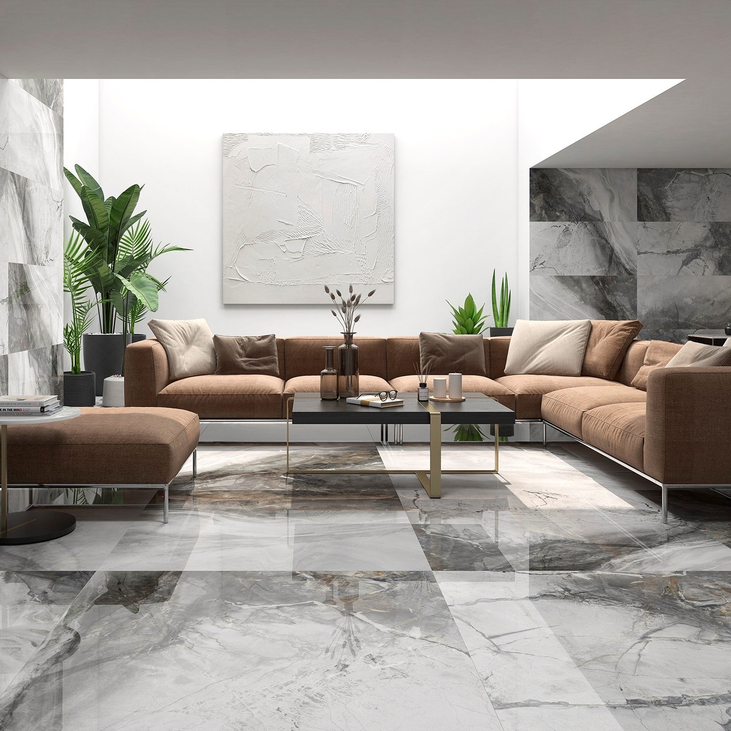 Vistero Grey Wall &amp; Floor Tile - 120 x 120cm