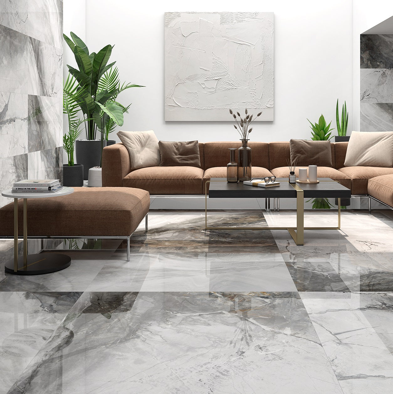 Vistero Grey Wall &amp; Floor Tile - 120 x 120cm
