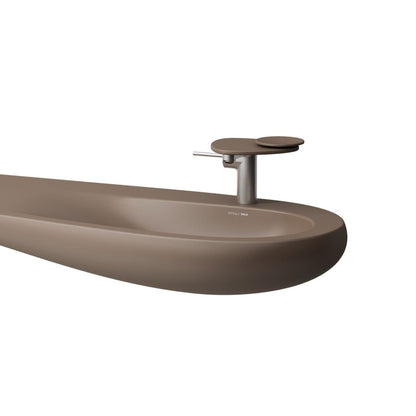 Laufen Ilbagnoalessi Countertop matt cafe Washbasin right hand tap - 900 x 500mm white background