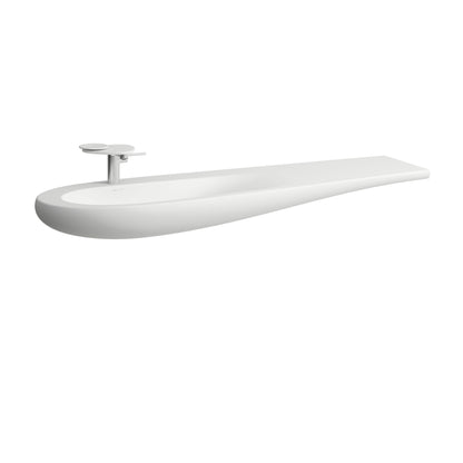 Laufen Ilbagnoalessi Countertop matt white Washbasin left hand tap - 1600 x 500mm white background