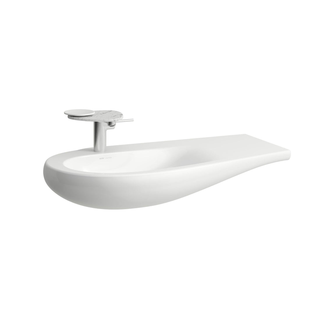 Laufen Ilbagnoalessi Countertop white Washbasin left hand tap - 900 x 500mm white background