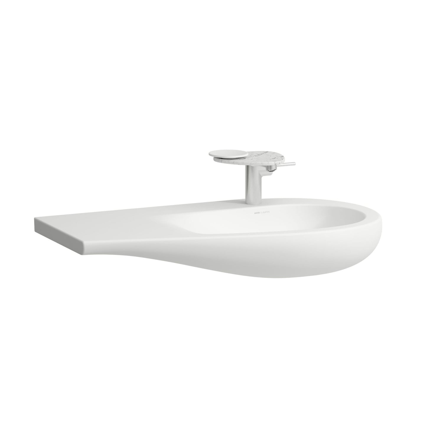 Laufen Ilbagnoalessi Countertop white Washbasin right hand tap - 900 x 500mm white background