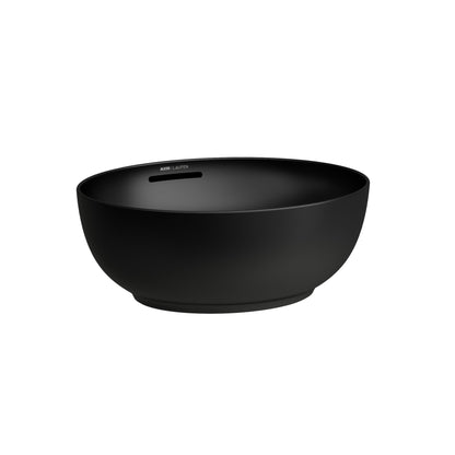 Laufen Ilbagnoalessi One 450 x 380 matt black countertop washbowl with overflow white background