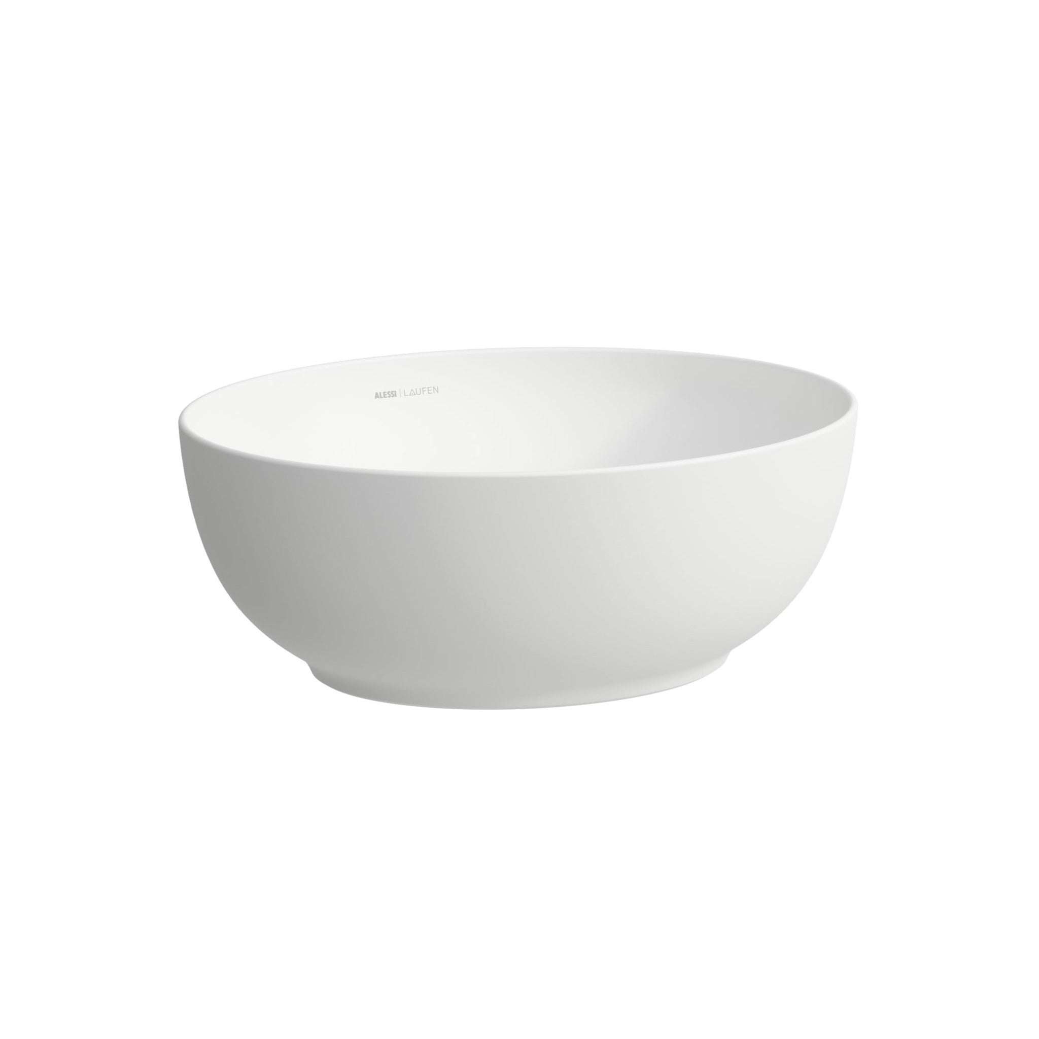 Laufen Ilbagnoalessi One 450 x 380 matt white countertop washbowl no overflow white background