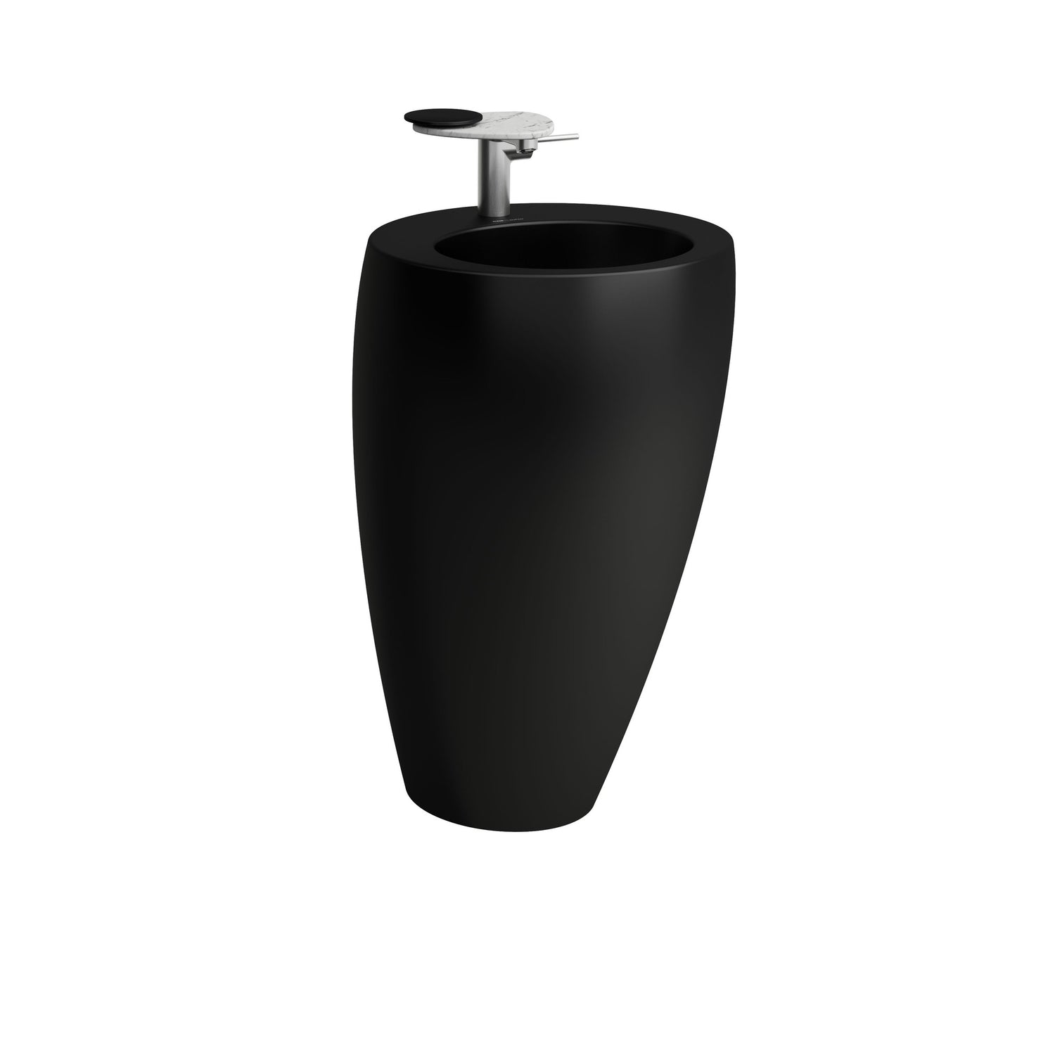 Laufen Ilbagnoalessi matt black Freestanding Washbasin white background