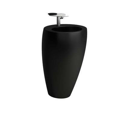 Laufen Ilbagnoalessi matt black Freestanding Washbasin white background