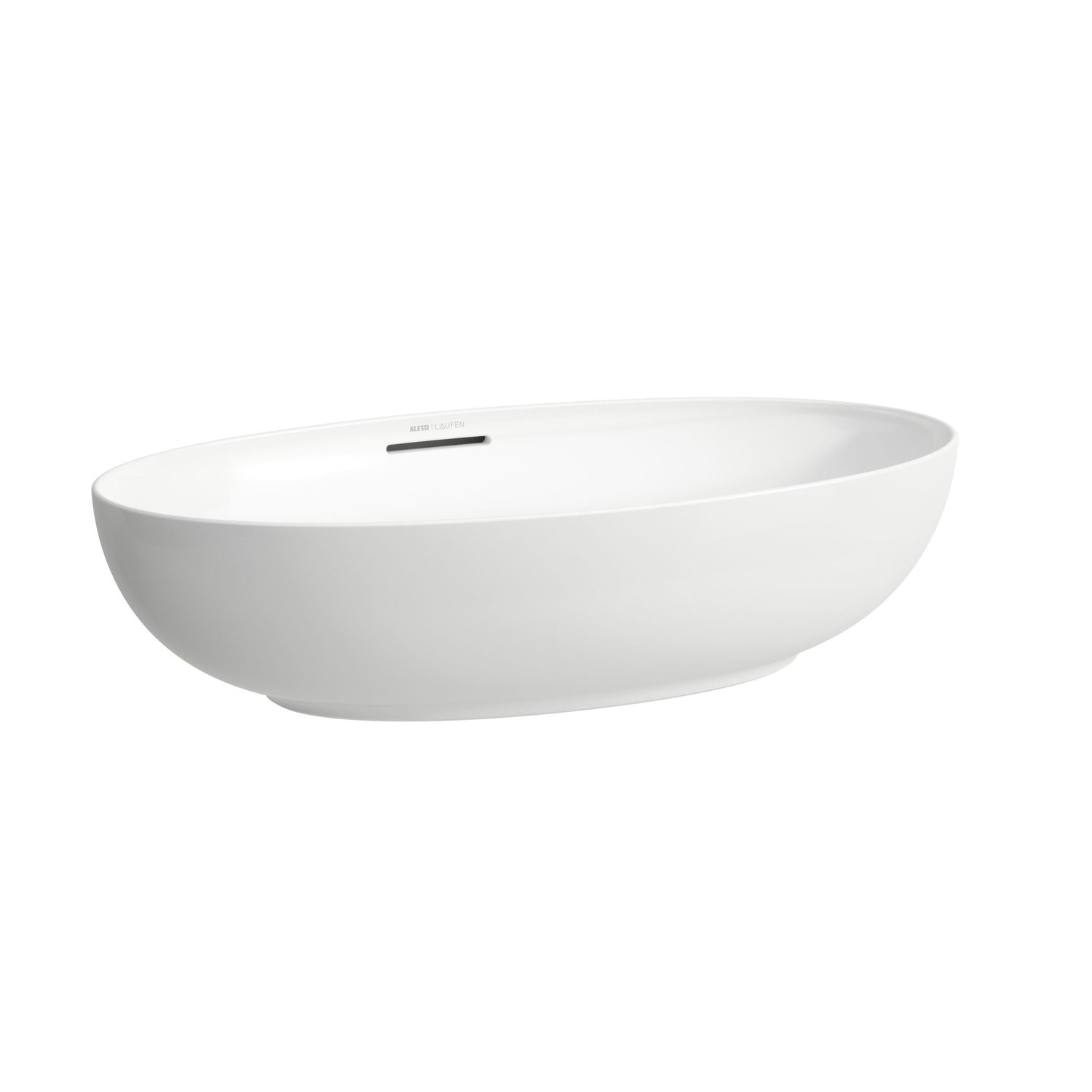 Laufen Ilbagnoalessi One 700 x 380 white countertop washbowl with overflow white background