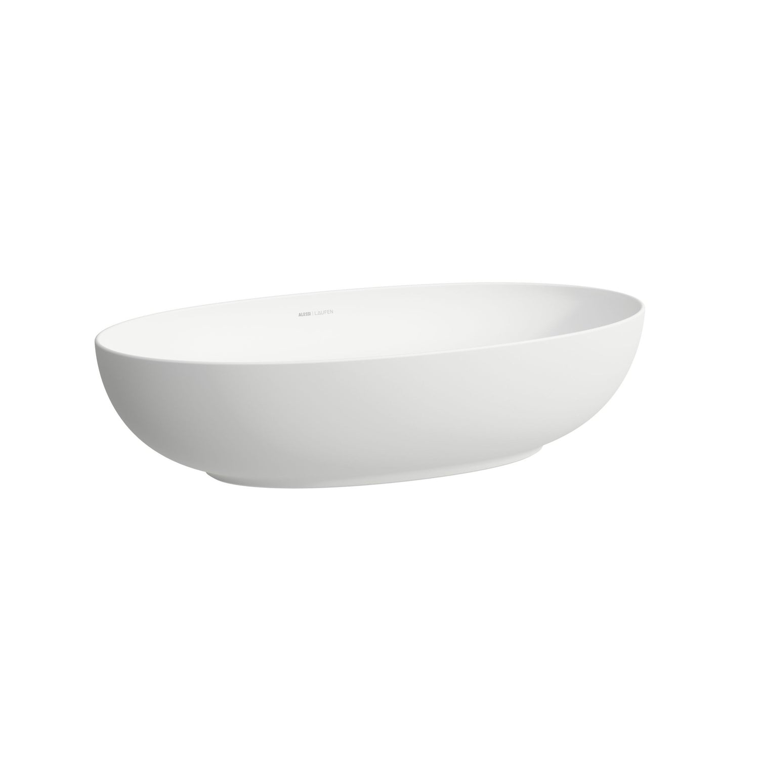 Laufen Ilbagnoalessi One 700 x 380 matt white countertop washbowl no overflow white background