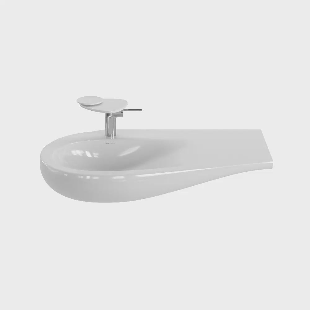 Product video Laufen Ilbagnoalessi one 900 left hand basin white background