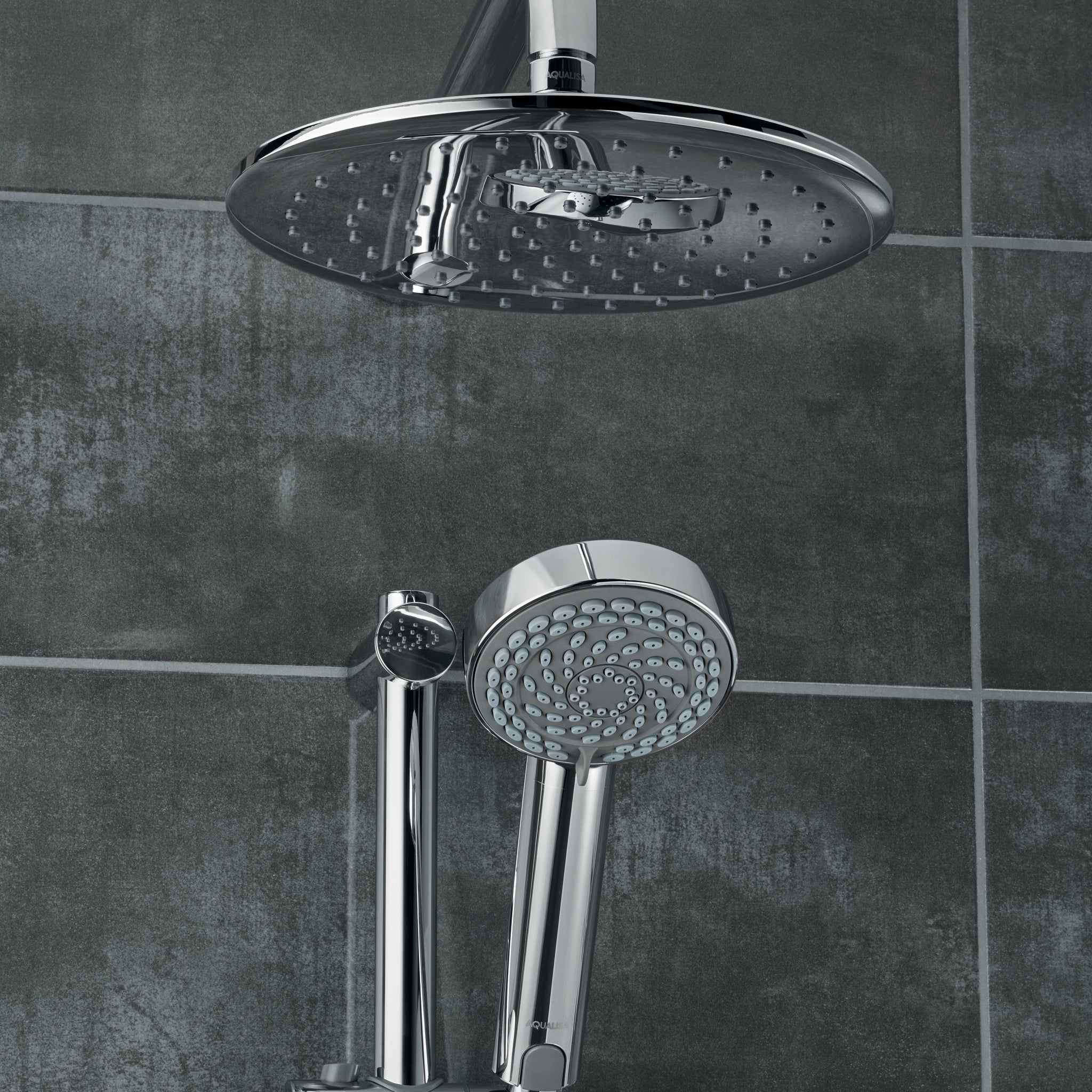 Aqualisa Quartz Touch Smart Shower - Concealed With Adjustable &amp; Fixed Wall Head