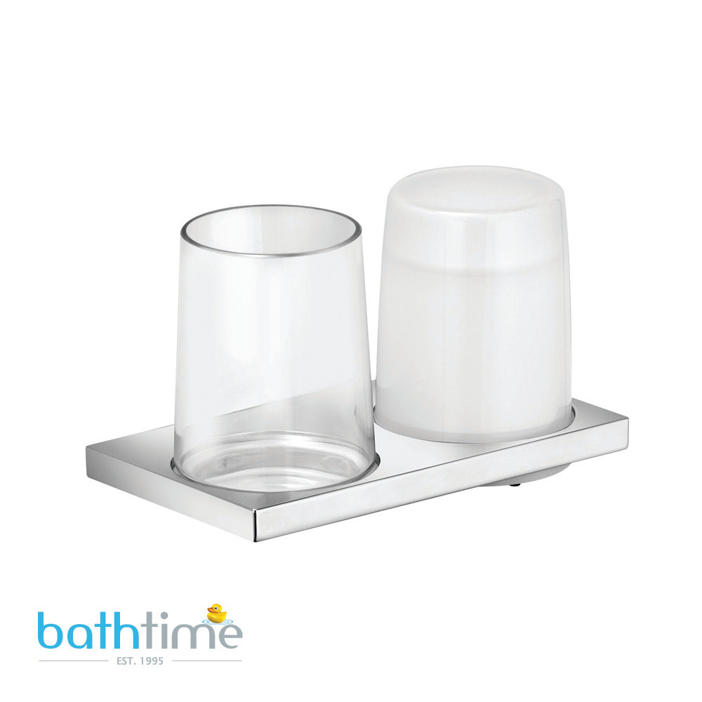 Keuco Edition 11 Tumbler &amp; Lotion Holder with Glass &amp; Lotion Dispenser