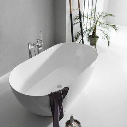 Clearwater Formoso Petite Matt Clearstone Freestanding Bath - 1500 x 800mm