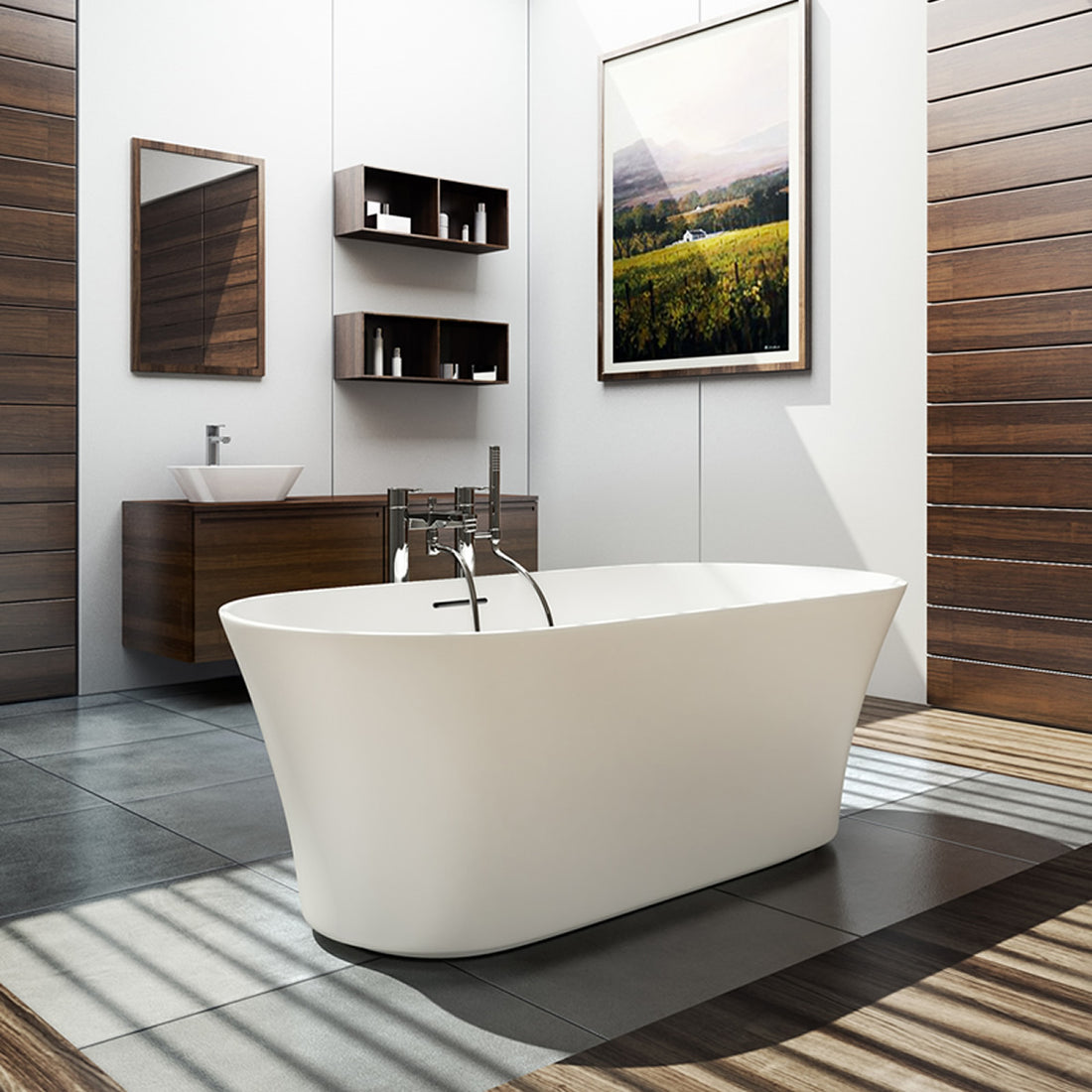 Clearwater Armonia Natural Stone Freestanding Bath - 1550 x 750mm