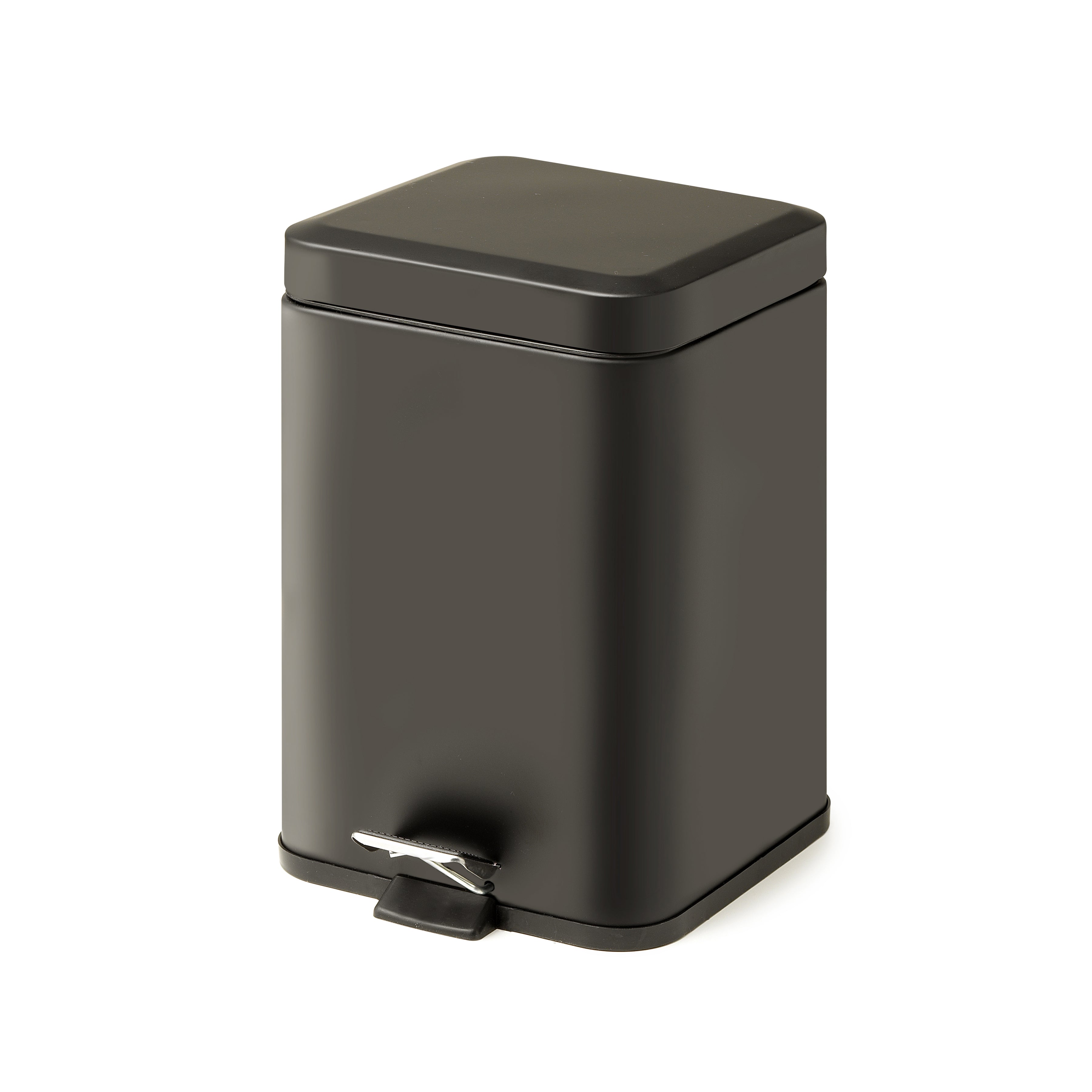 Gedy Square Pedal Bin Soft Close - Black