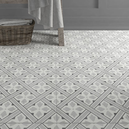 Dorcester Grey Porcelain Floor Tile - 33 x 33cm