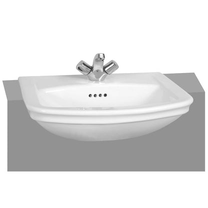 Vitra Serenada Semi-recessed Basin, 56cm 1TH