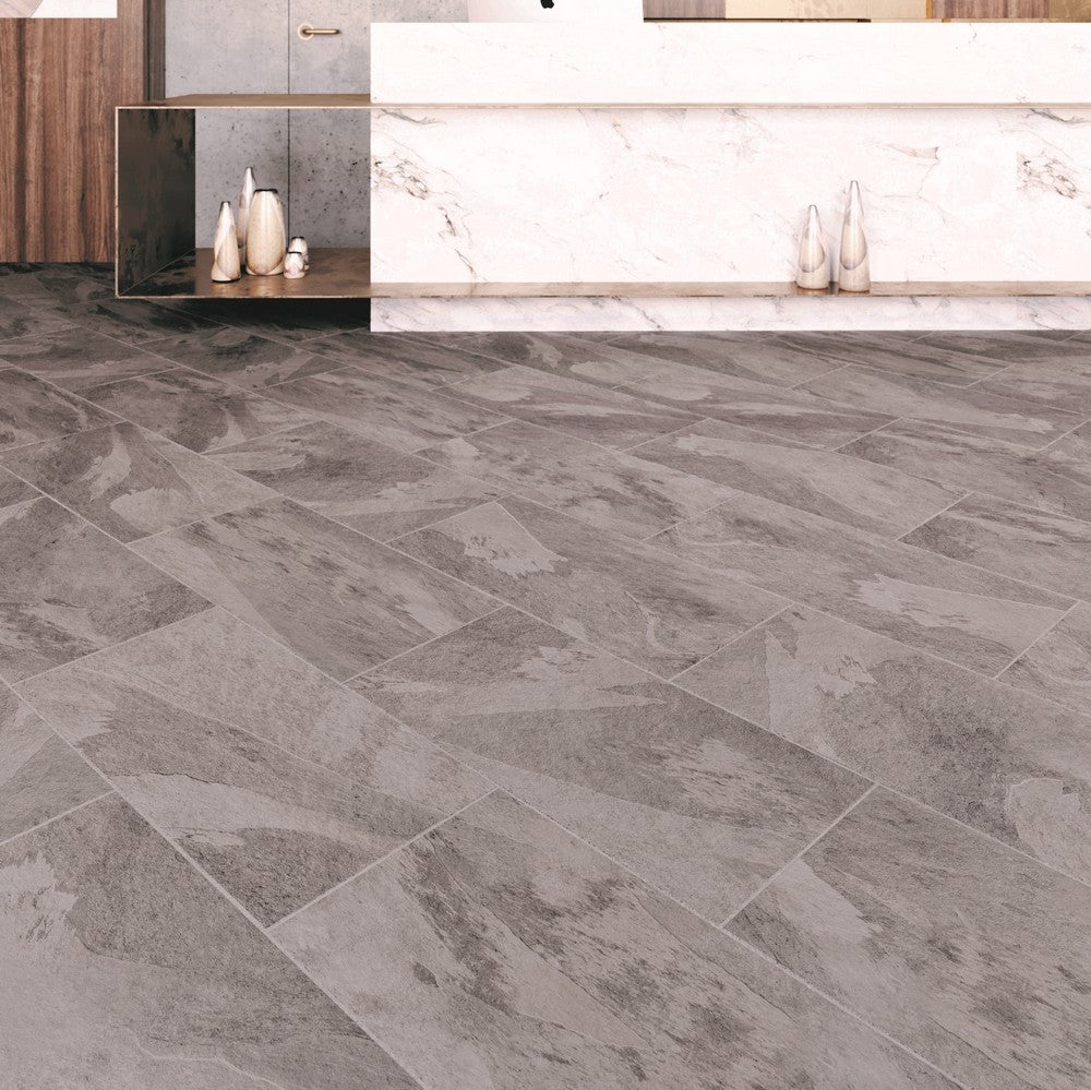 Kompact KlickFloor - Pizarra Antracita Slate vinyl office flooring70928