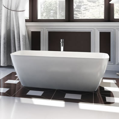 Clearwater Vicenza Piccolo Natural Stone Freestanding Bath - 1600 x 750mm