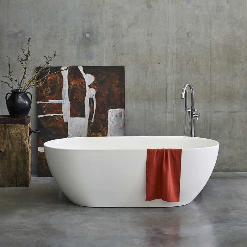 Clearwater Formoso Grande Matt Clearstone Freestanding Bath - 1690 x 800mm