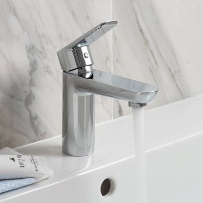 Vado Photon Mono Basin Mixer Smooth Bodied Single Lever Deck Mounted with Universal Waste