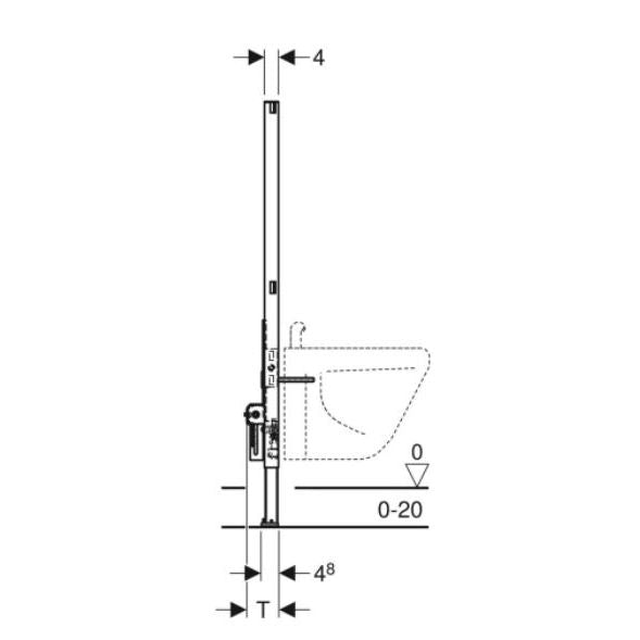 Geberit Duofix Bidet Frame - Various Heights