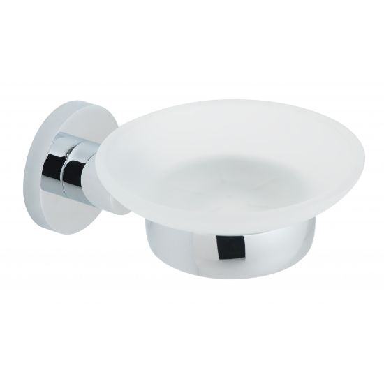 Vado Elements Frosted Glass Soap Dish and Holder Wall Mounted