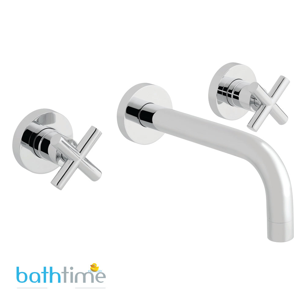 Vado Elements 3 Hole Basin Mixer with 200mm Spout Wall Mounted