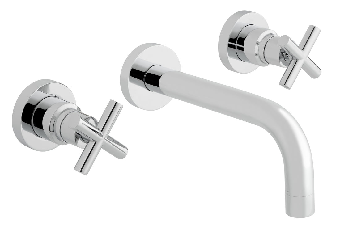 Vado Elements 3 Hole Bath Filler with 200mm Spout Wall Mounted