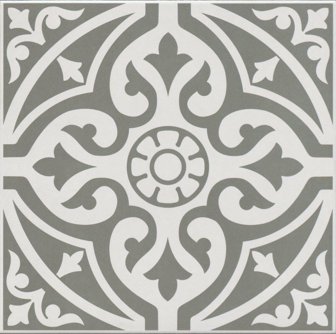 Edward Grey Floor Tile - 33 x 33cm