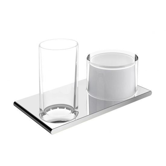 Keuco Edition 400 Tumbler &amp; Lotion Holder with Glass and Lotion