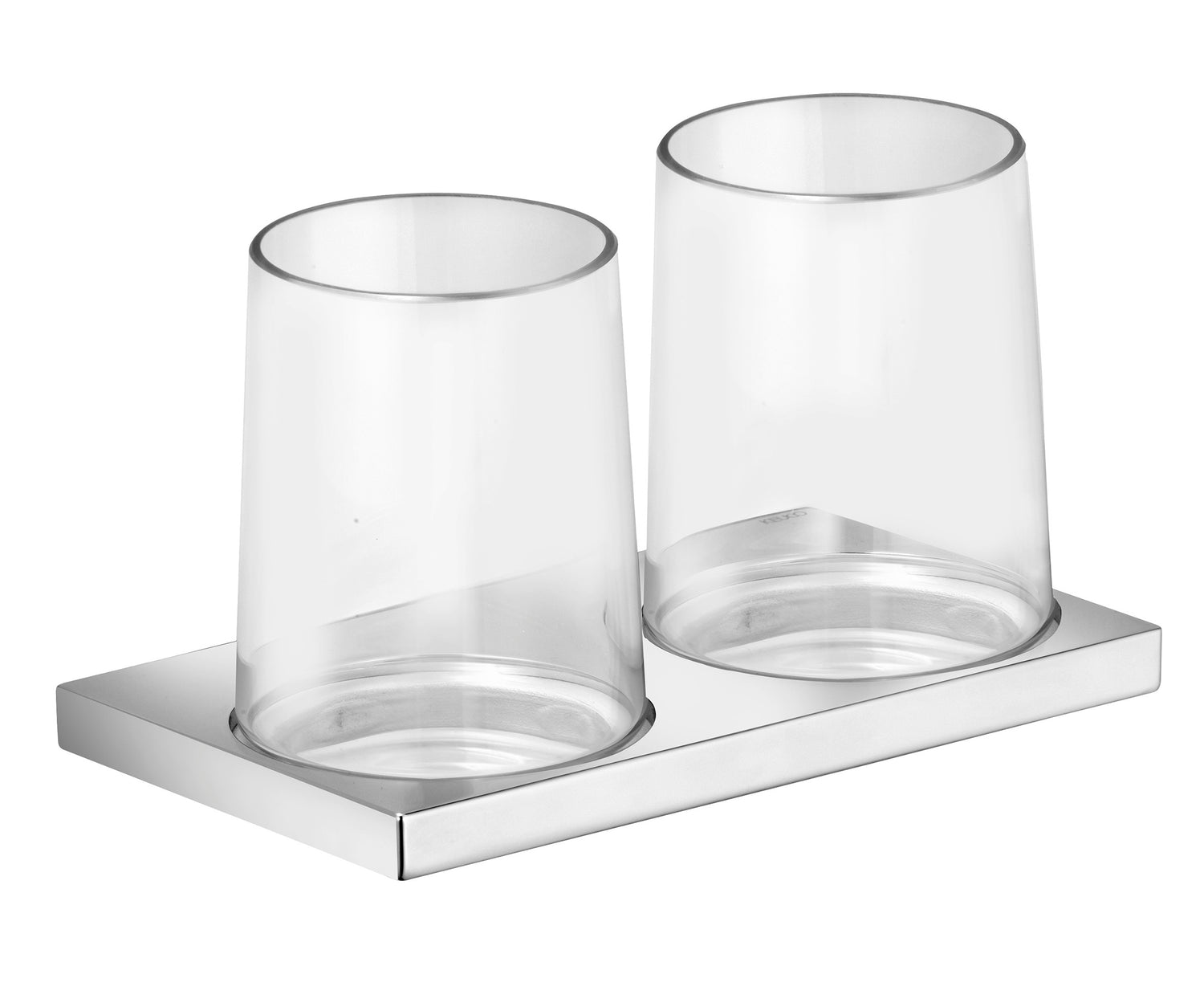 Keuco Edition 11 Double Tumbler Holder with Crystal Tumblers